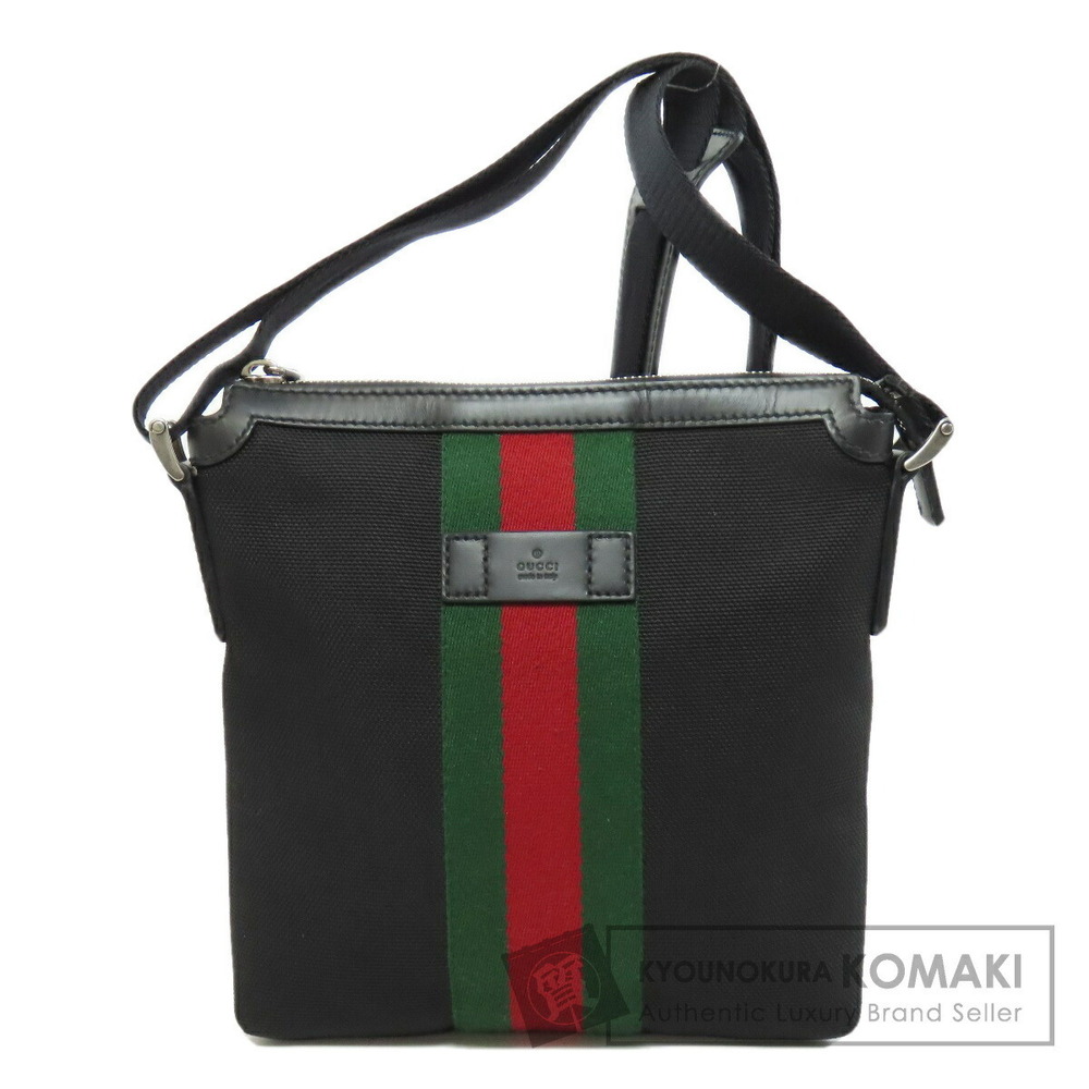 Gucci Sherry Shoulder Bag Canvas Black